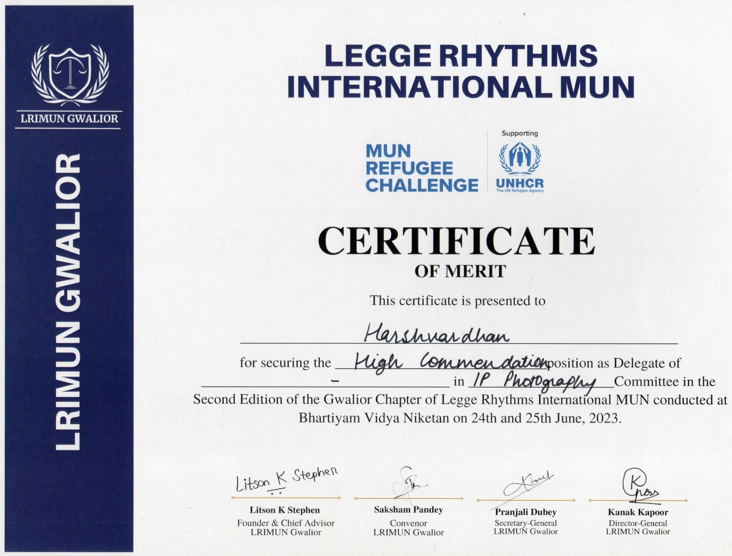 HTML Certificate